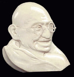 Ivory Portrait of Mahatma Gandhi