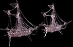 Two Venetian Glass Boats