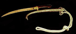 Brass Dirk with Silver Gilt Scabbard and Wood Handle