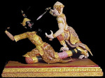 Figurine (Papier-Mâché) of Two Masked Dancers