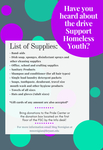 Homeless Youth Supply Drive by Pride Center